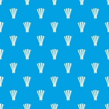 Shuttlecock pattern seamless blue Stock Illustration