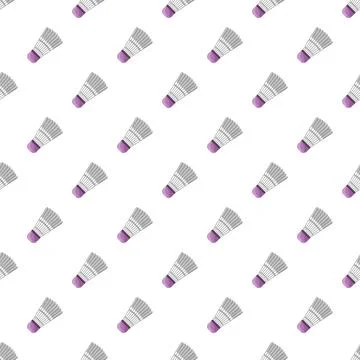 Shuttlecock repeating pattern creating badminton sport background Stock Illustration