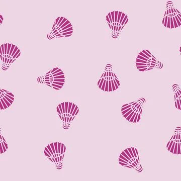 Shuttlecock sport glyph seamless pattern Illustrazione stock