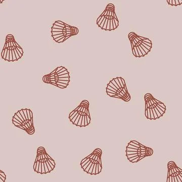Shuttlecock sport line seamless pattern Illustrazione stock