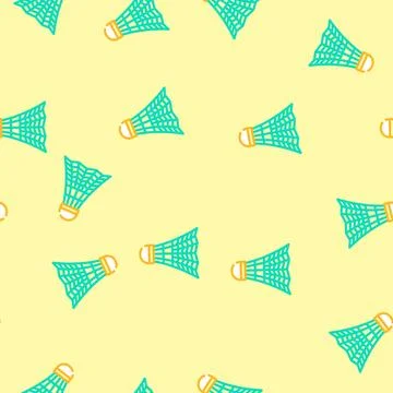 Shuttlecock sport vector seamless pattern Illustrazione stock