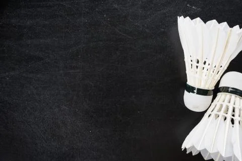 Shuttlecocks background Stock Photos