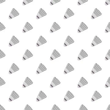 Shuttlecocks creating a modern seamless badminton sport pattern Stock Illustration
