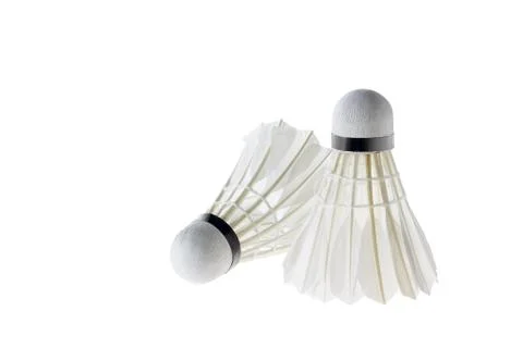 Shuttlecocks isolated on the white background Stock Photos