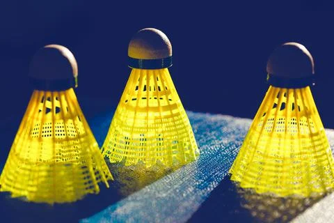 Shuttlecocks in the sunlight Stock Photos