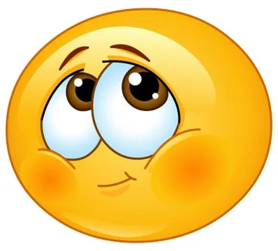 Shy emoticon Stock Illustration