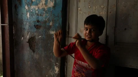 Shy kid Stock-Footage 134481633