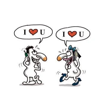 Shy Love Stock Illustration