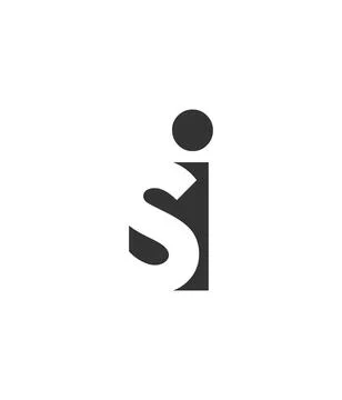 SI creative geometric initial based modern and minimal logo. Letter s i tre.. 스톡 일러스트