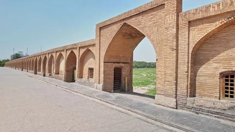 Si o se pol bridge, Isfahan, iran Stock Footage 280418206