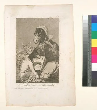 Si sabra mas el discipulo?. Goya, Francisco (1746-1828). Avery, Samuel Put... Stock Photos