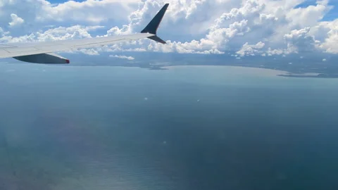 SIA plane wing right tip tilt up Stock Footage 224808974