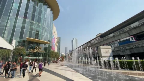 cosmetics boutiques in Siam Paragon mall, Stock Video