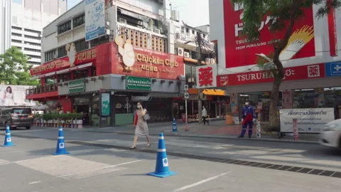 Siam Square During COVID-19 Stock Footage 148324552