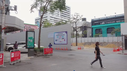 Siam Square Under Construction Stock Footage 148225427