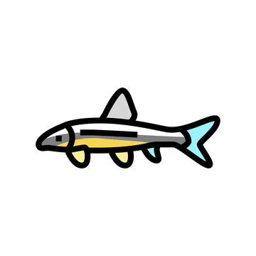 Siamese algae eater color icon vector illustration Illustrazione stock