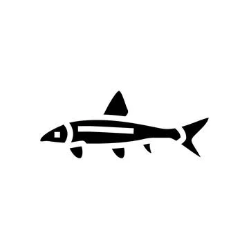 Siamese algae eater glyph icon vector illustration Stock Illustration