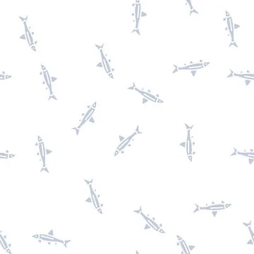Siamese algae eater glyph seamless pattern Stock Illustration