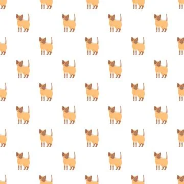 Siamese cat characters creating a seamless pattern design Stock Illustration