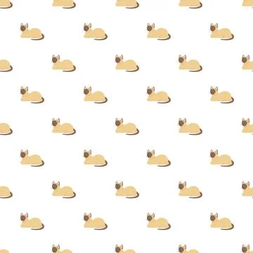 Siamese cat repeating pattern minimalist background illustration Stock Illustration