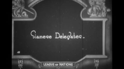 Siamese delegates arriving to league of nations Stock Footage 37594701