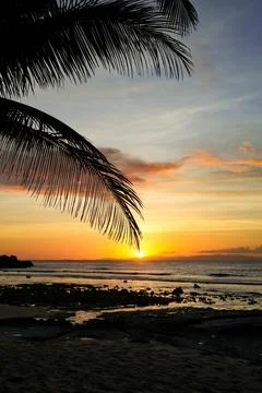 Siargao sunset Stock Photos