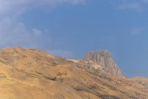 Siazan, Azerbaijan. Besh Barmag (translated from Azerbaijani as five fingers) Stock Photos