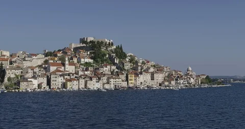 Sibenik coastal view Stock Footage 83689926