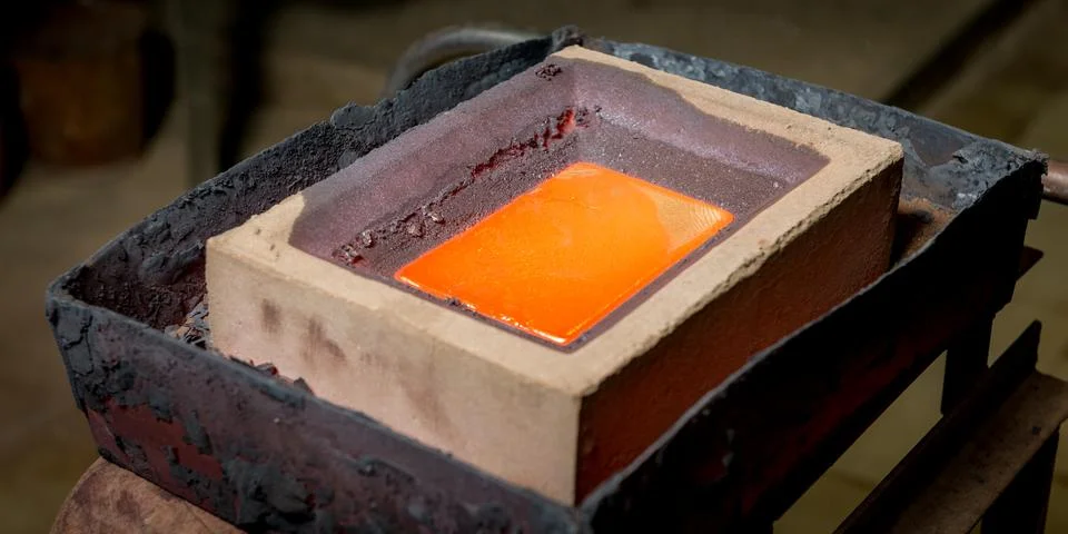 Siberia, Russia - molten gold Foto stock