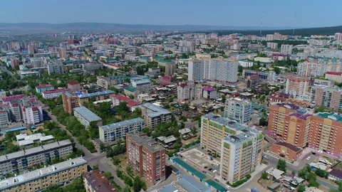 Siberian city read the general plan Stock Footage 88066624