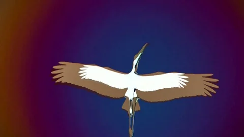 Siberian Cranes in flight Video stock 102782884