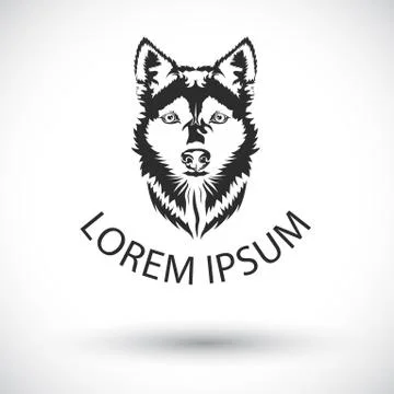 Siberian Head Vector Stock Illustration