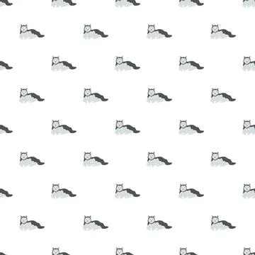 Siberian husky dog seamless pattern background design Stock Illustration