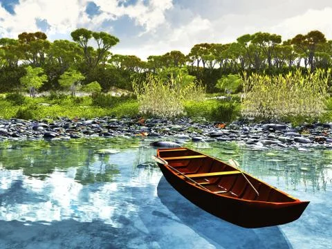Siberian landscape Stock Illustration