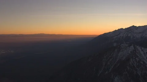 Siberian mountains view on the sunset Stock Footage 96613988