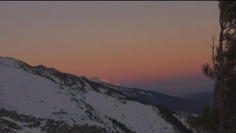 Siberian mountains view on the sunset Stock Footage 96614244