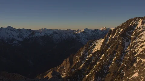 Siberian mountains view on the sunset Stock Footage 96696087