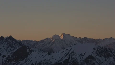 Siberian mountains view on the sunset Stock Footage 96703924