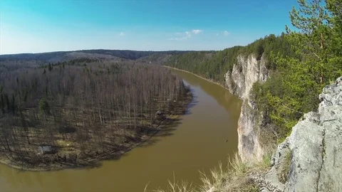 Siberian river timelapse 4K Stock Footage