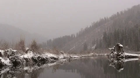 Siberian small river Stock Footage 69990387