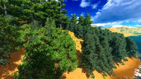 Siberian taiga Stock Illustration