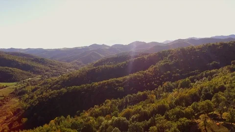 Sibillini mountains from above Stock Footage 118885758