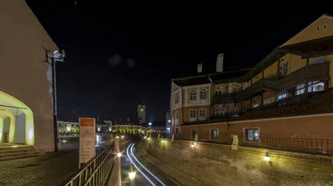 Sibiu Kleiner ring time lapse HD corrected Stock-Footage 34661603
