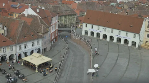 Sibiu Liars Bridge View Stock Footage 61859914