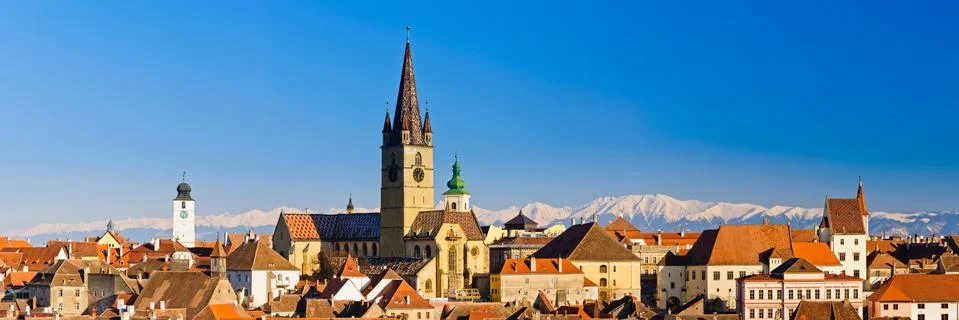 Sibiu panorama Stock Photos