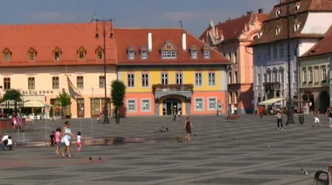 Sibiu Piata Mare 2 Stock Footage 11910684