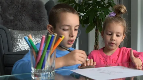 Siblings playing together Stock Footage 100138710