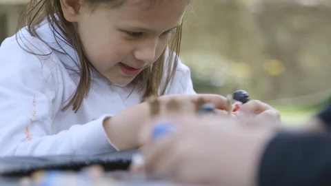 Siblings playing with toys Stock Footage 94565876