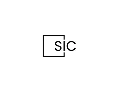 SIC letter initial logo design vector illustration Stock Illustration