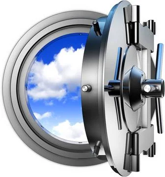 Sicheres cloud computing 3D illustration of a safety claud computing conce... Stock Photos